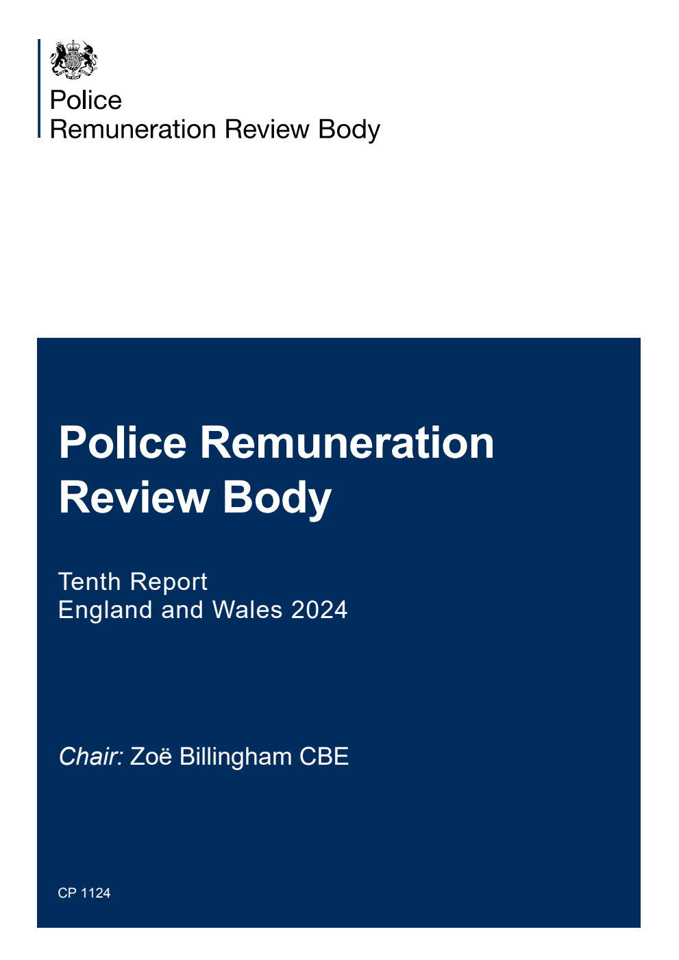 Police Remuneration Review Body Tenth Report England and Wales 2024