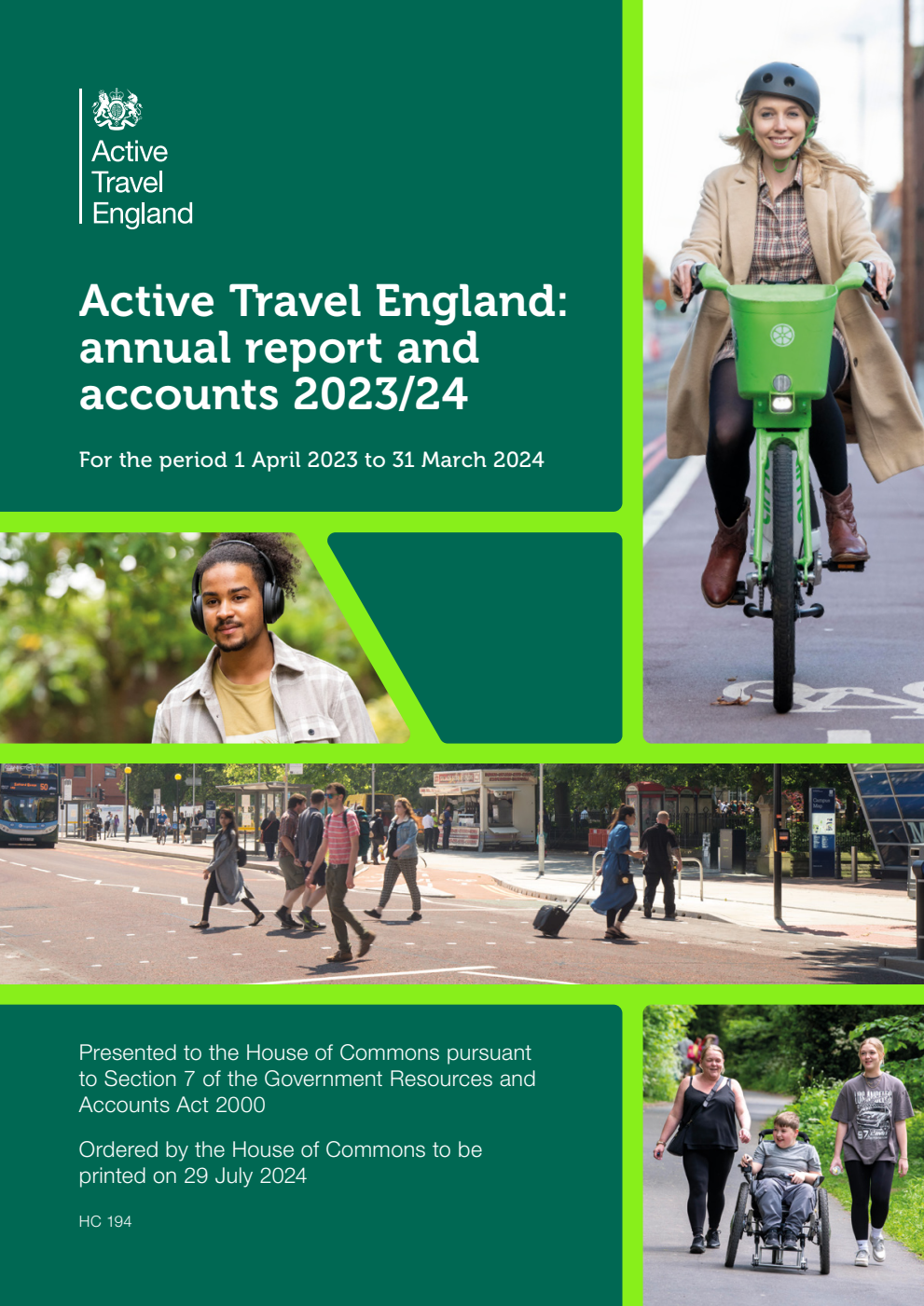 Active Travel England Annual Report and Accounts 2023/24 for the period 1 April 2023 to 31 March 2024