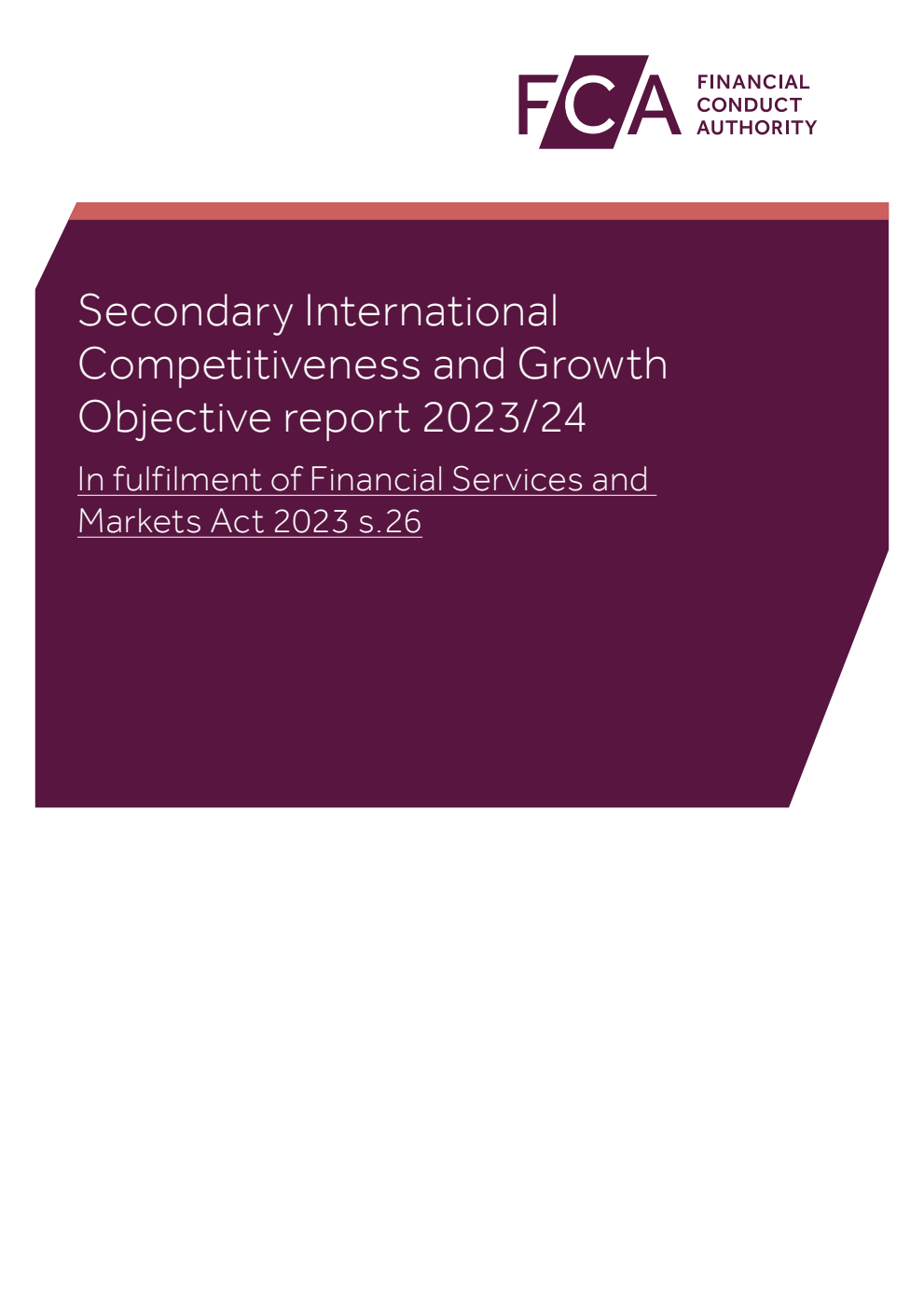 Secondary International Competitiveness and Growth Objective report 2023/24