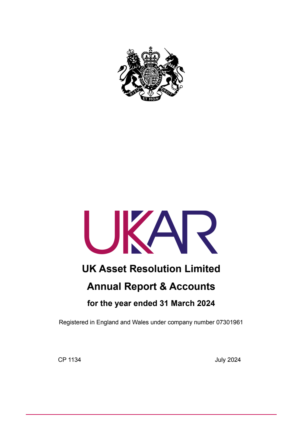 UK Asset Resolution Limited Annual Report & Accounts for the year ended 31 March 2024
