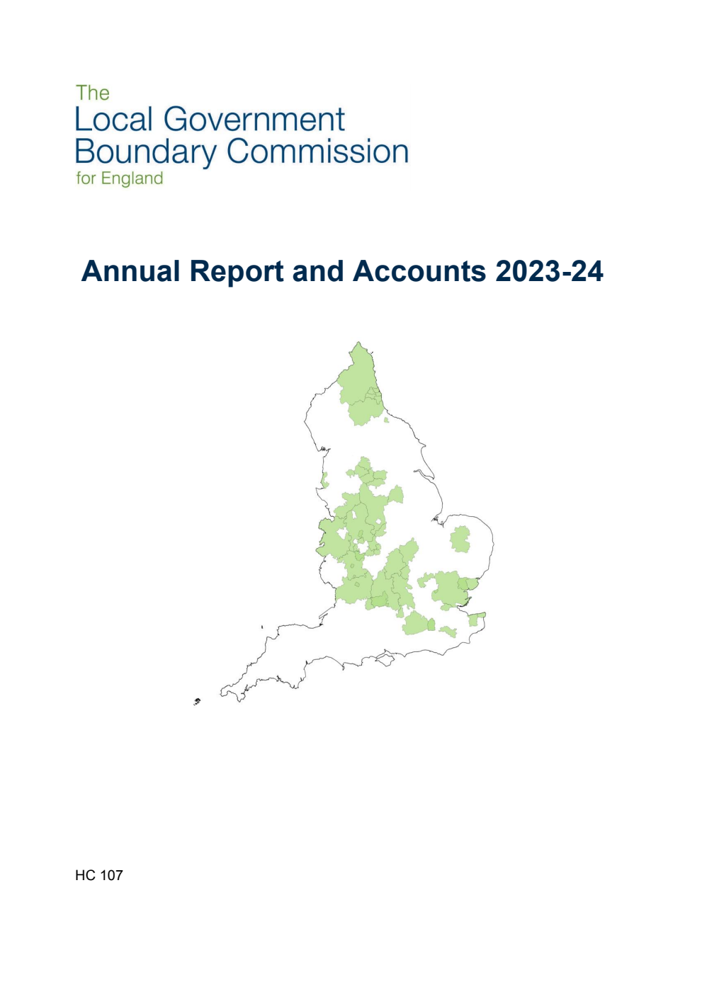 The Local Government Boundary Commission for England Annual Report & Accounts 2023-24