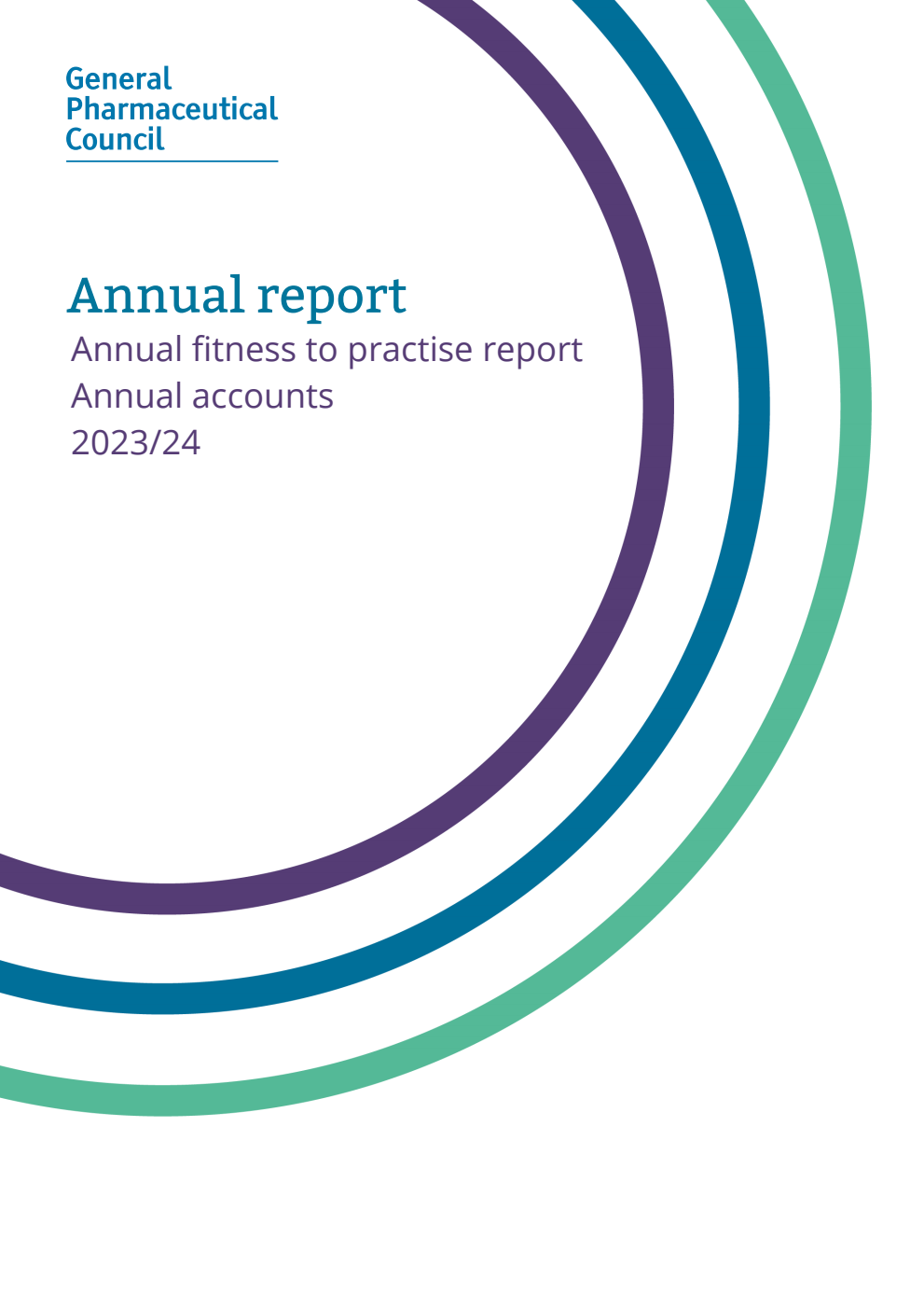 General Pharmaceutical Council Annual report, Annual fitness to practise report and Annual accounts 2023/24