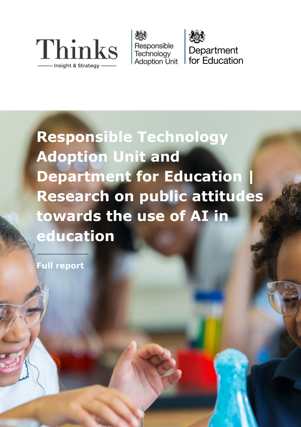 Responsible Technology Adoption Unit and Department for Education. Research on public attitudes towards the use of AI in education - Final Report