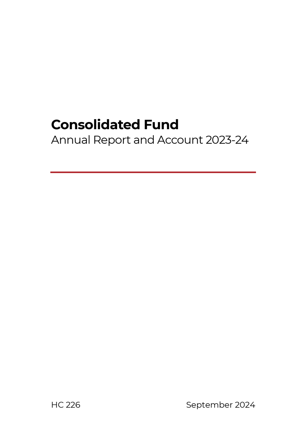 Consolidated Fund Annual Report and Account 2023-24