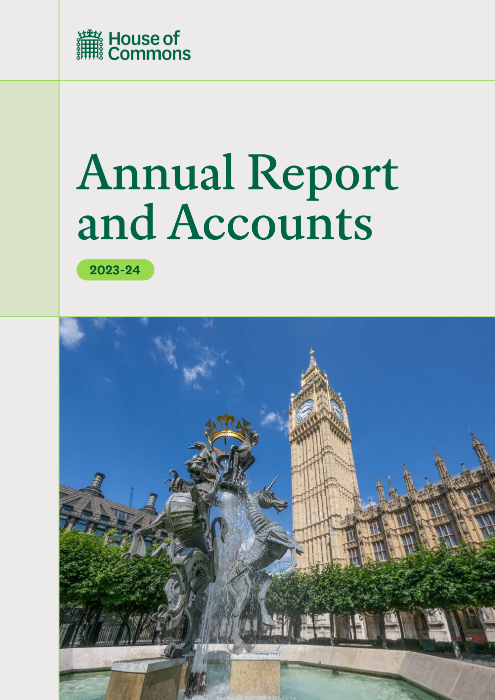 The House of Commons. Administration Annual Report and Accounts 2023-24 (for the year ended 31 March 2024)