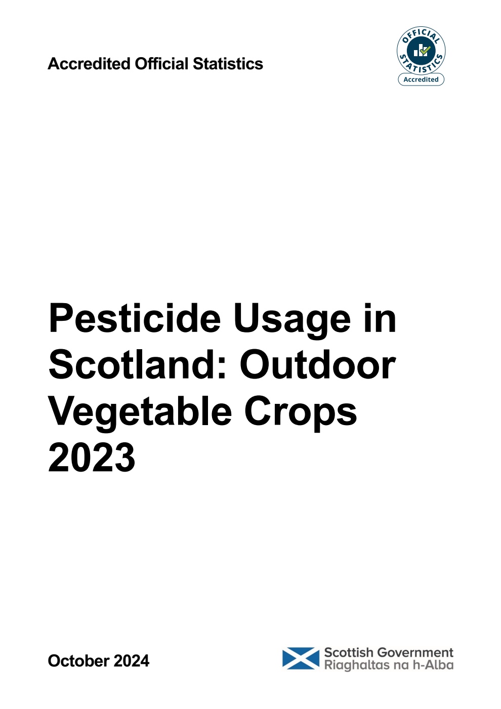 Pesticide Usage in Scotland: Outdoor Vegetable Crops 2023