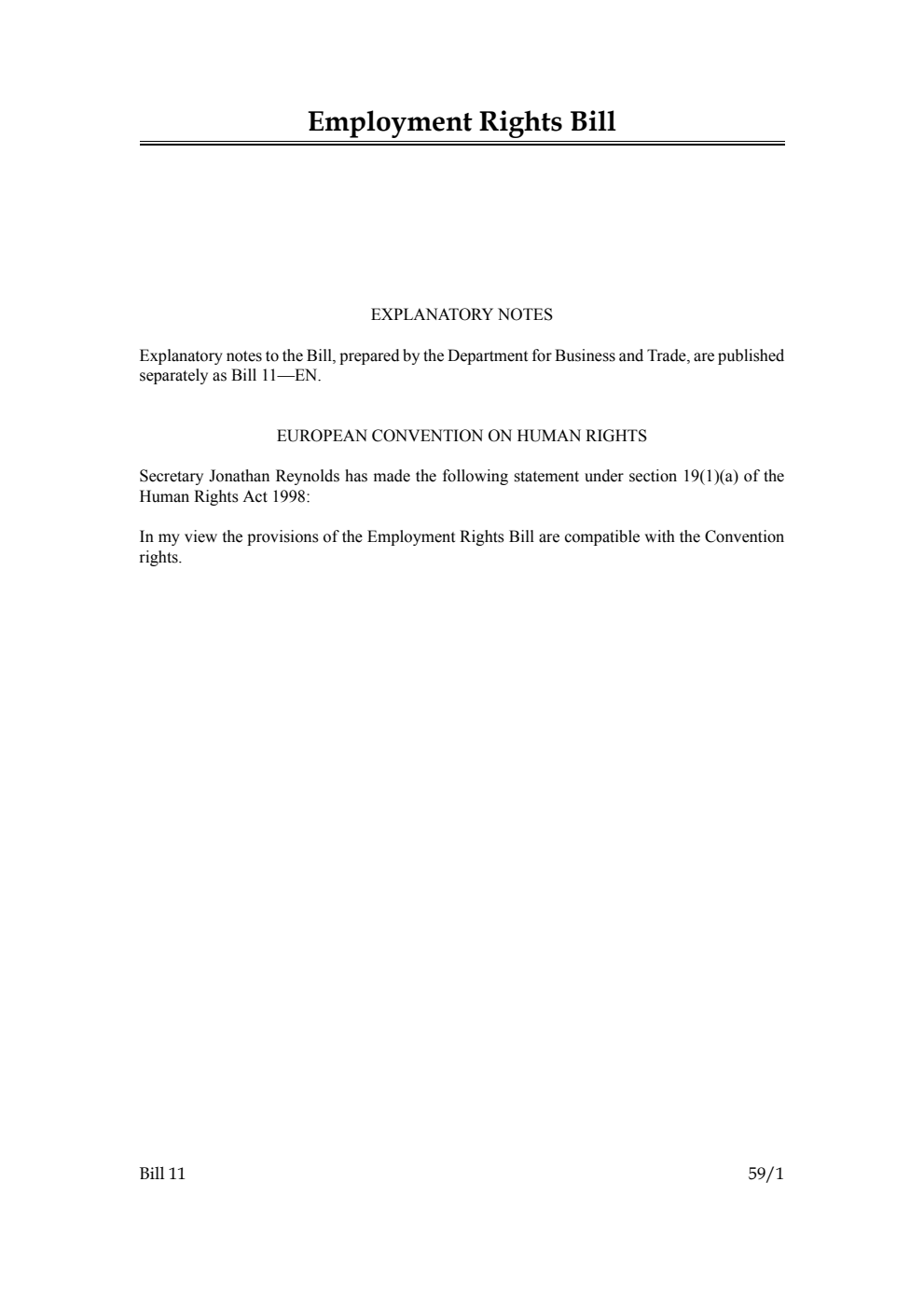 Employment Rights Bill