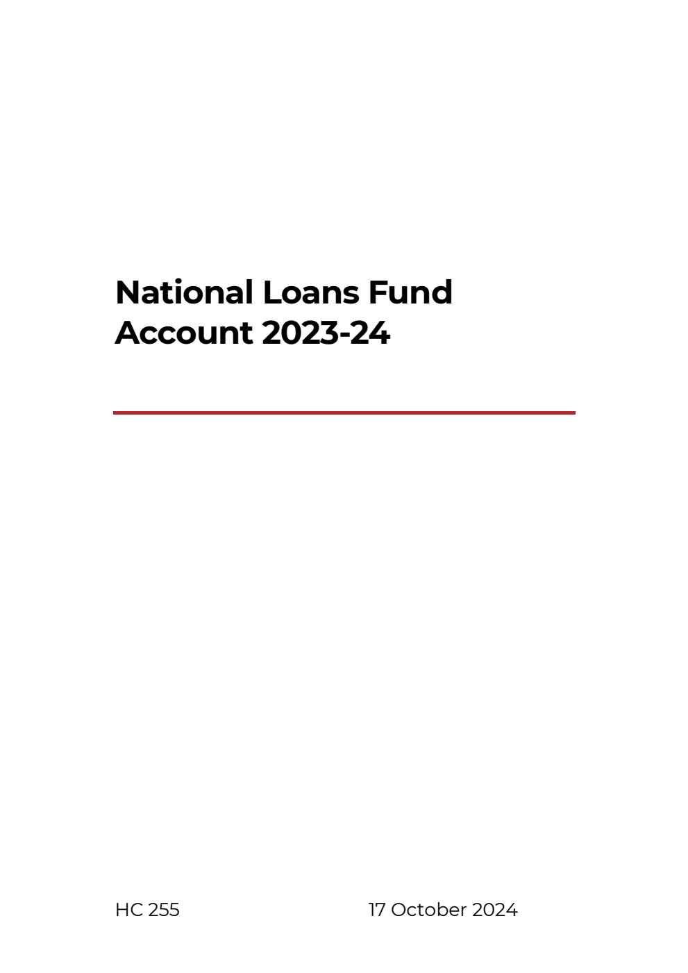 National Loans Fund Account 2023-24