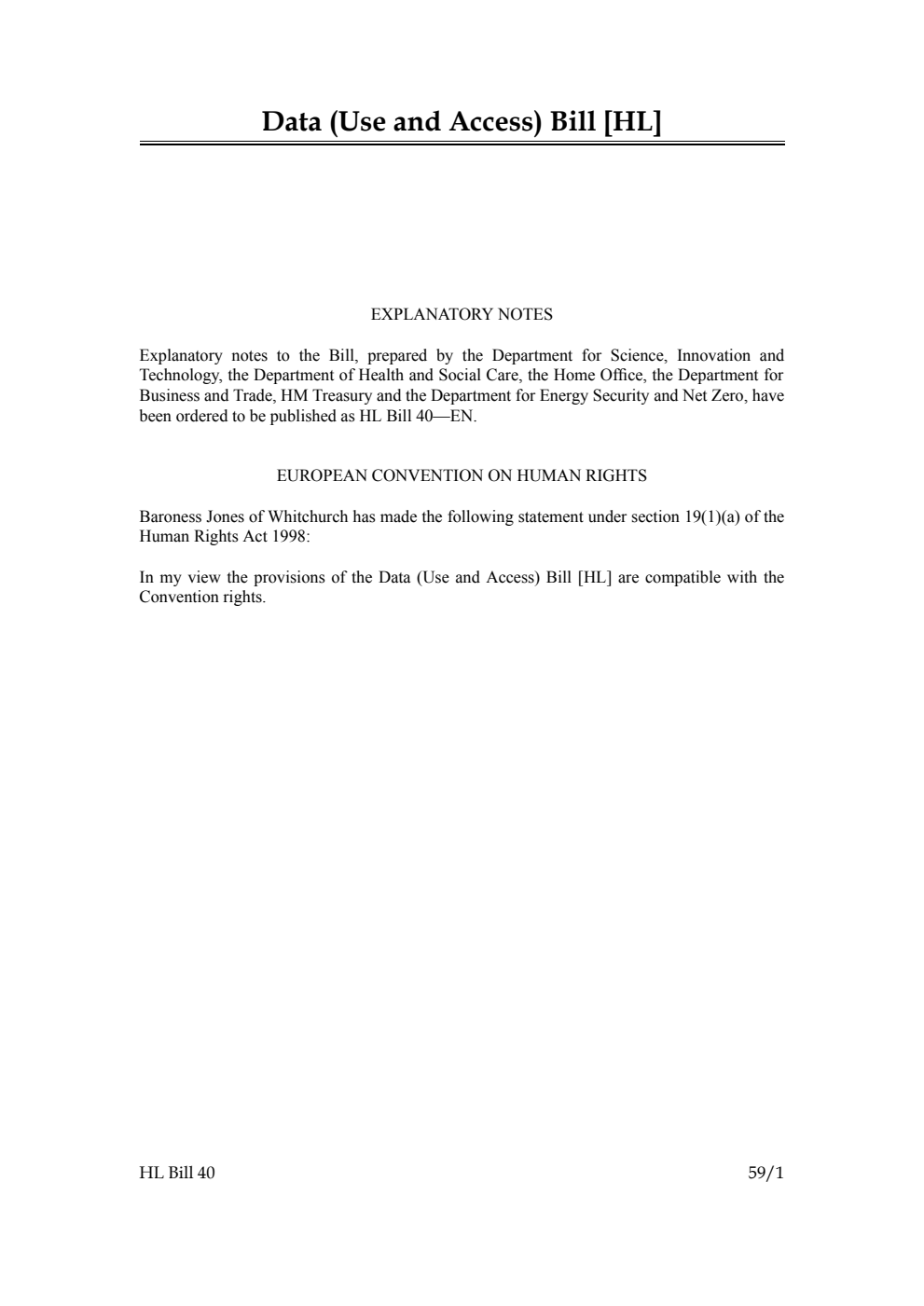 Data (Use and Access) Bill
