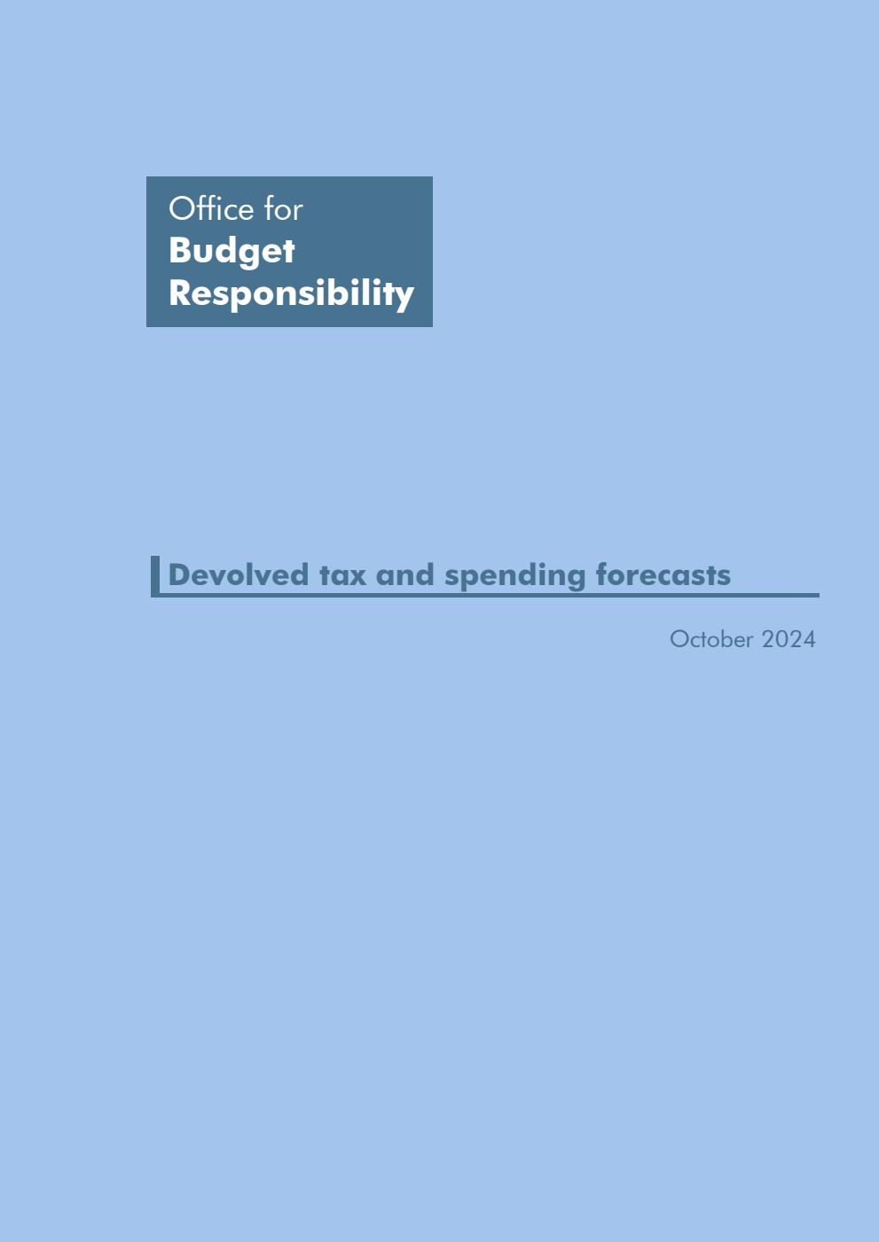Devolved tax and spending forecasts October 2024