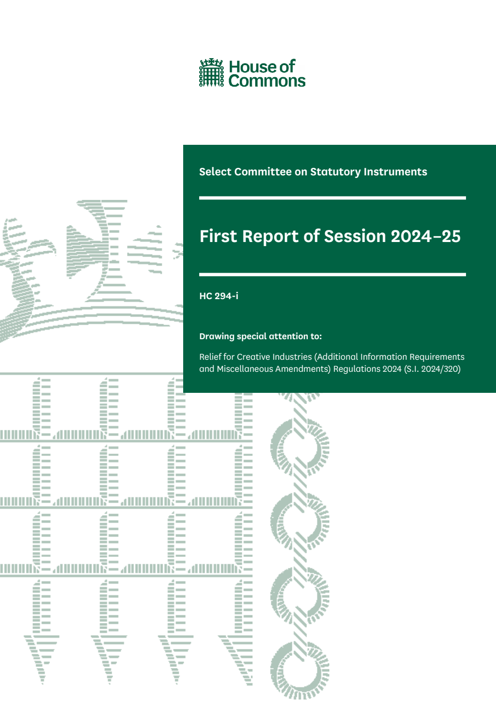 Select Committee on Statutory Instruments First Report