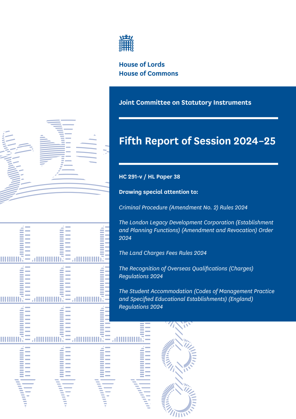 Joint Committee on Statutory Instruments 5th Report of Session 2024-25