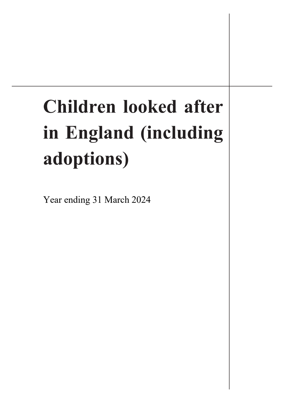 Children looked after in England (including adoptions) year ending 31 March 2024