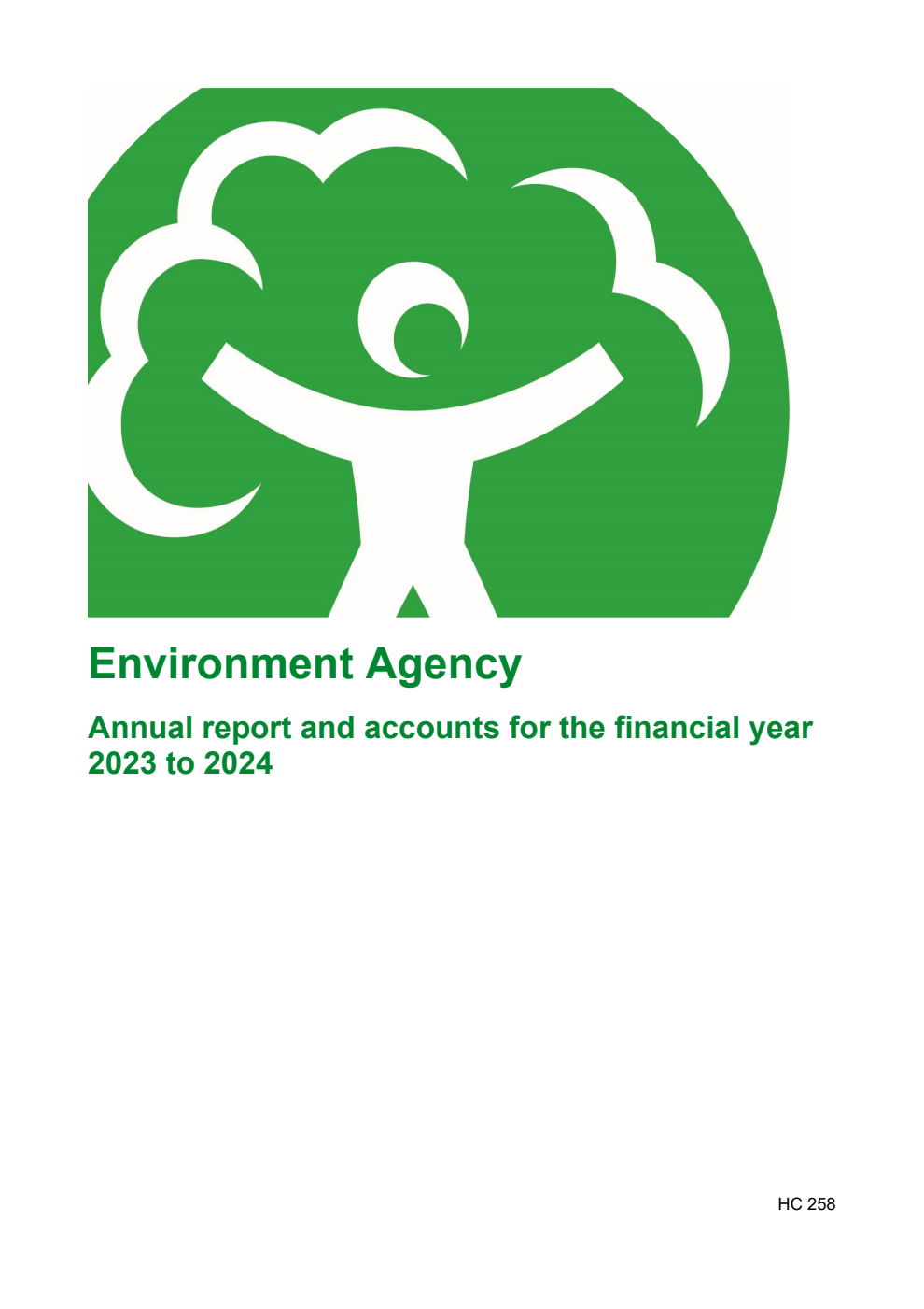 Environment Agency Annual report and accounts for the financial year 2023 to 2024