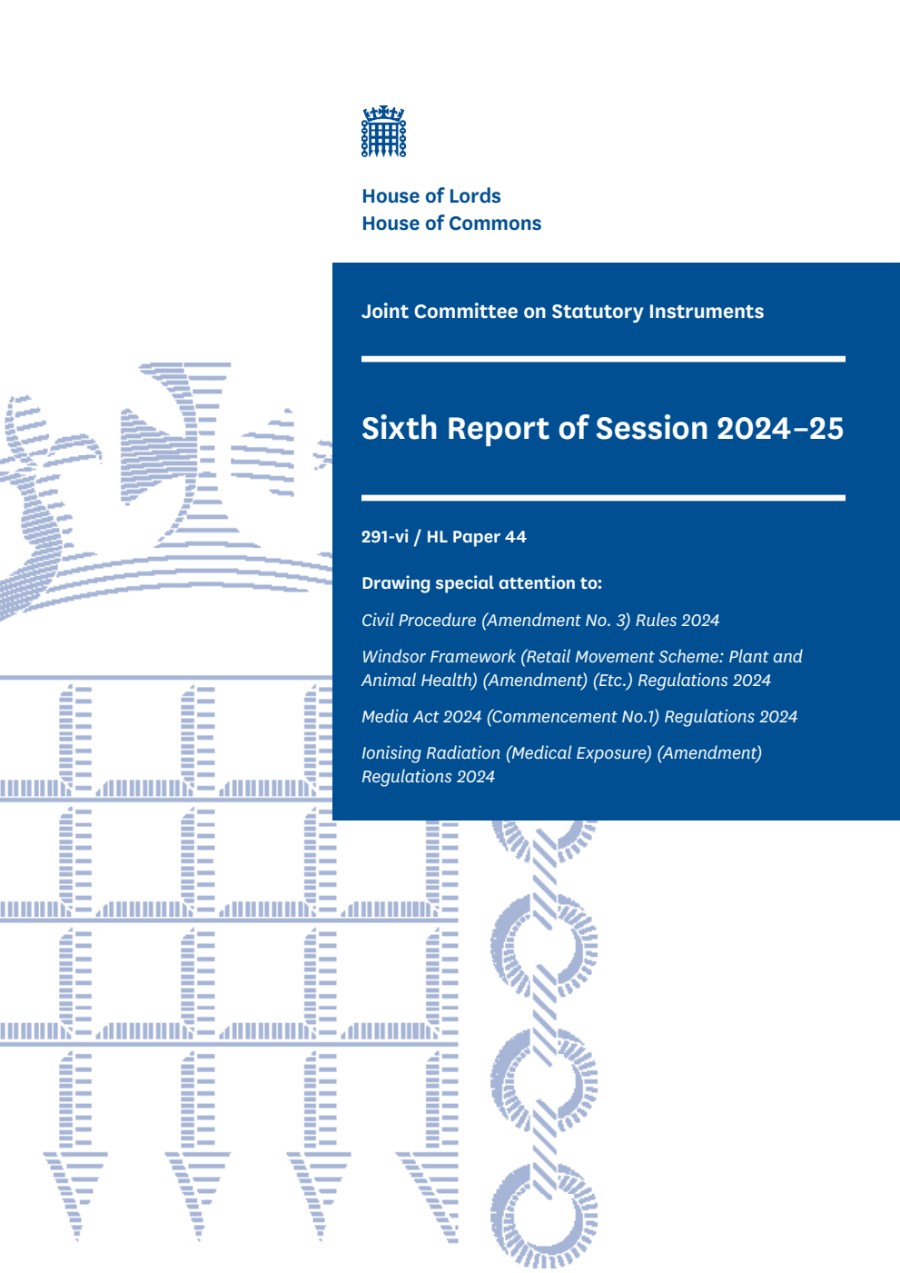 Joint Committee on Statutory Instruments 6th Report of Session 2024-25
