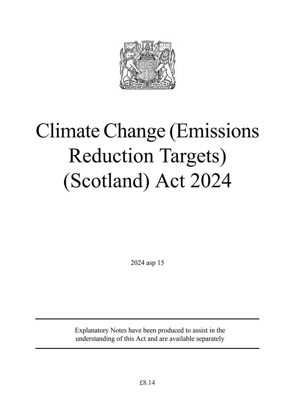 Climate Change (Emissions Reduction Targets) (Scotland) Act 2024