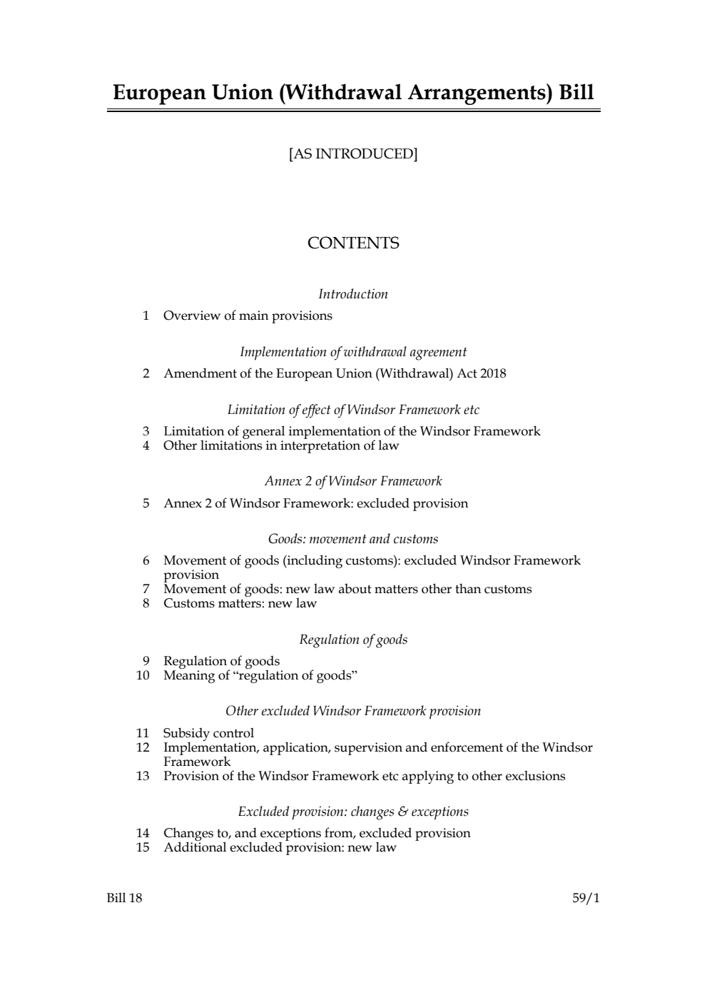 European Union (Withdrawal Arrangements) Bill