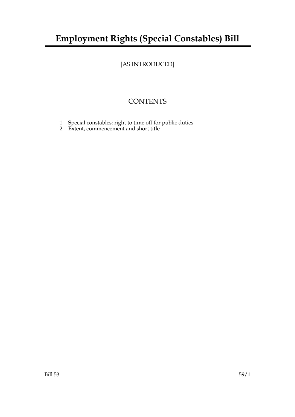 Employment Rights (Special Constables) Bill