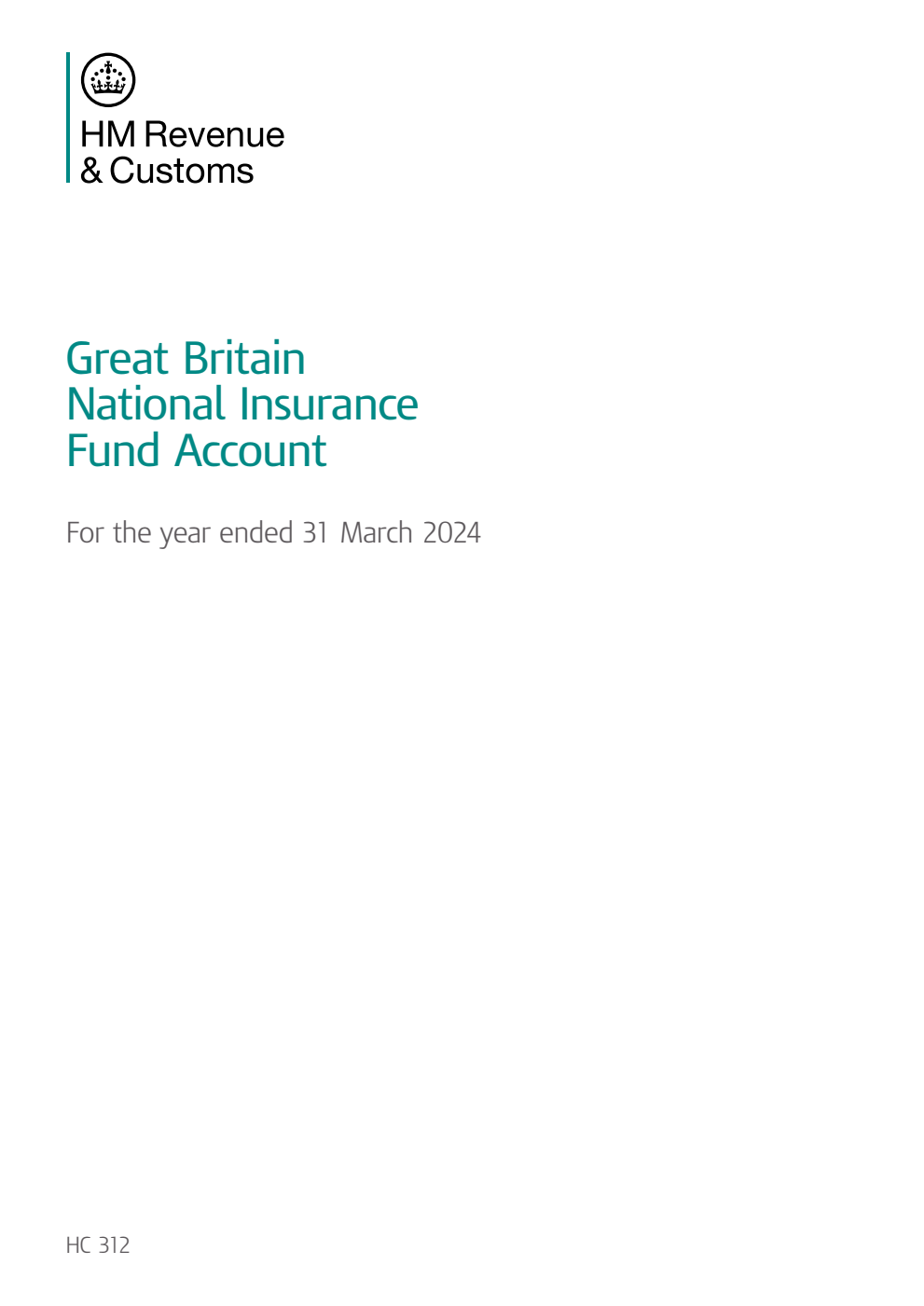Great Britain National Insurance Fund Account for the year ended 31 March 2024