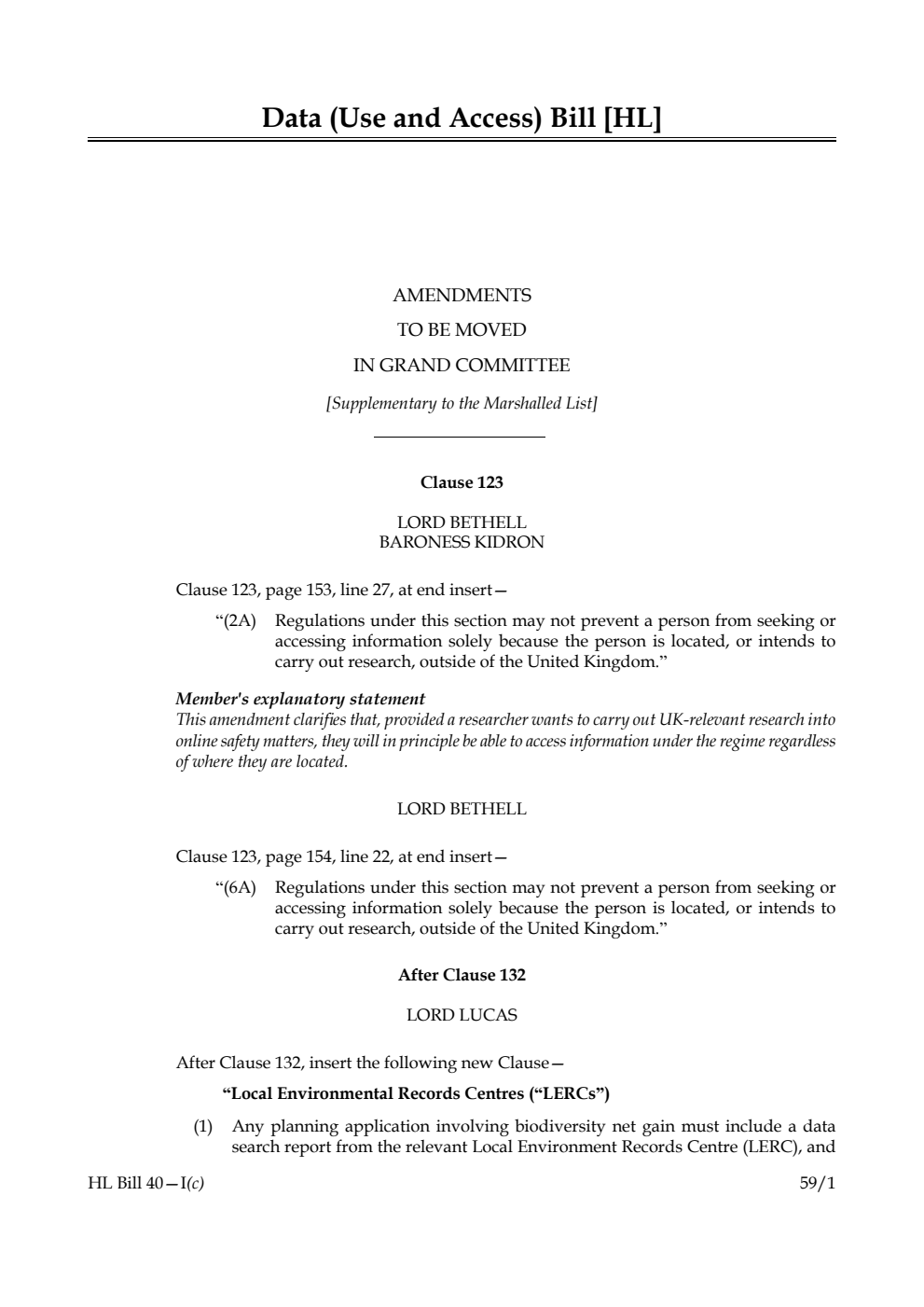 Data (Use and Access) Bill