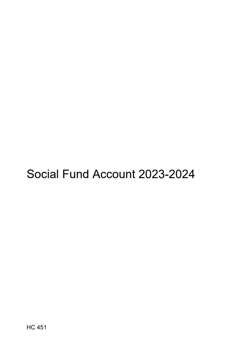 Social Fund Account 2023-2024