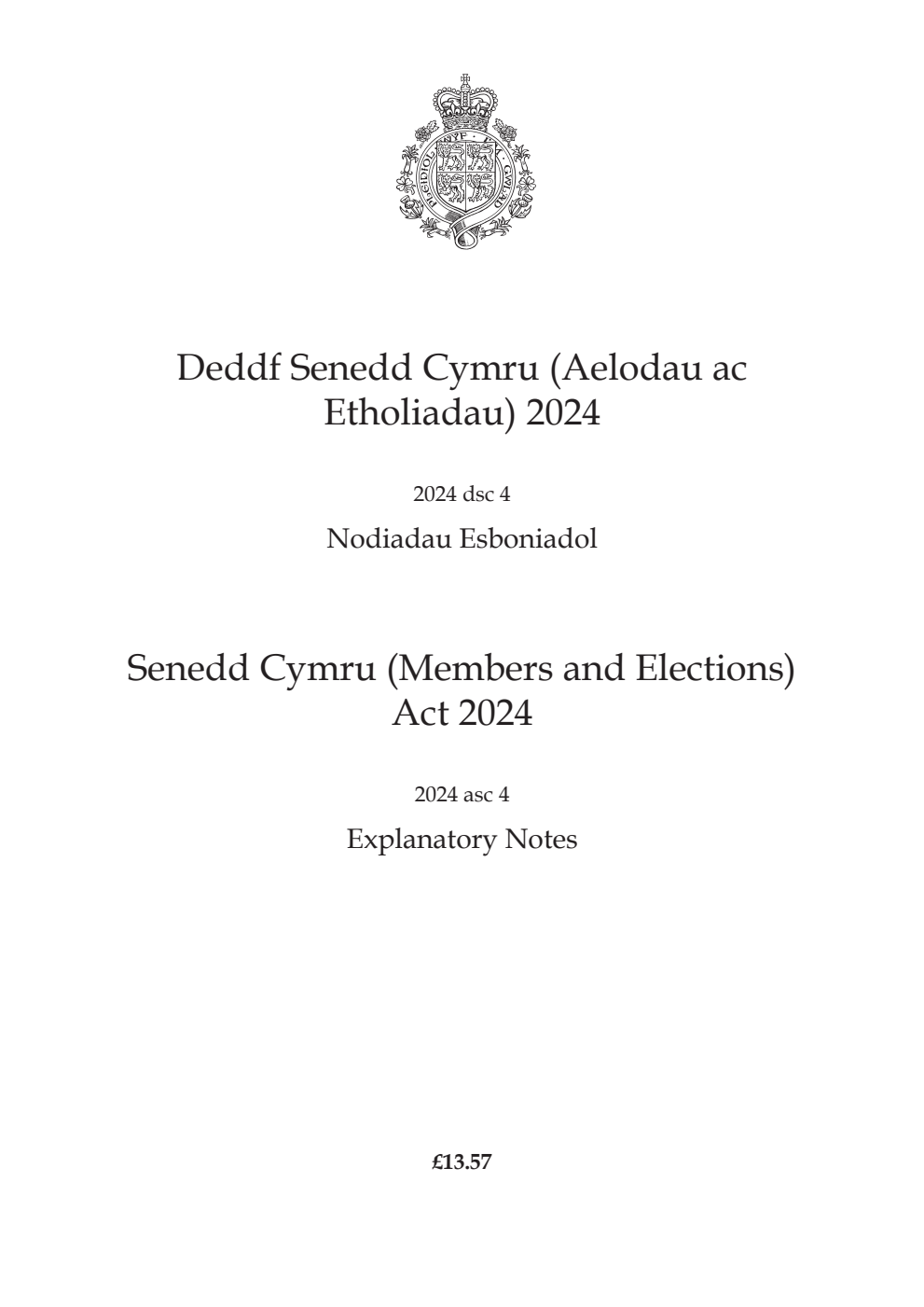 Senedd Cymru (Members and Elections) Act 2024: asc 4 Explanatory Notes