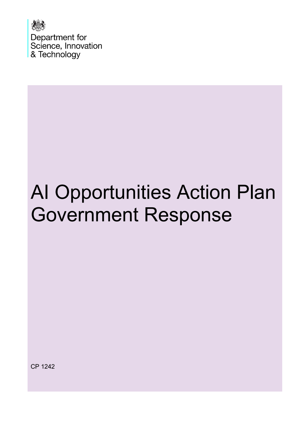 AI Opportunities Action Plan: Government Response