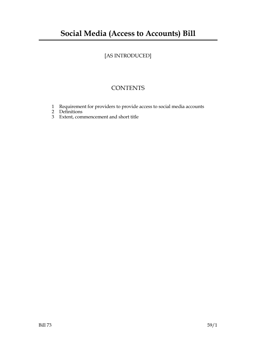 Social Media (Access to Accounts) Bill