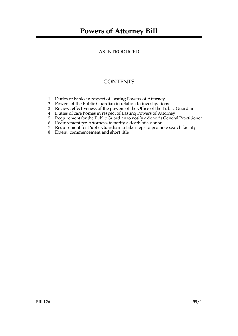 Powers of Attorney Bill