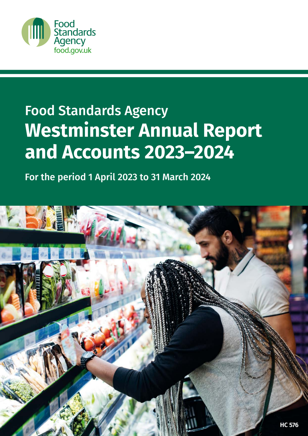 Food Standards Agency Westminster Annual Report and Accounts 2023–2024 for the period 1 April 2023 to 31 March 2024
