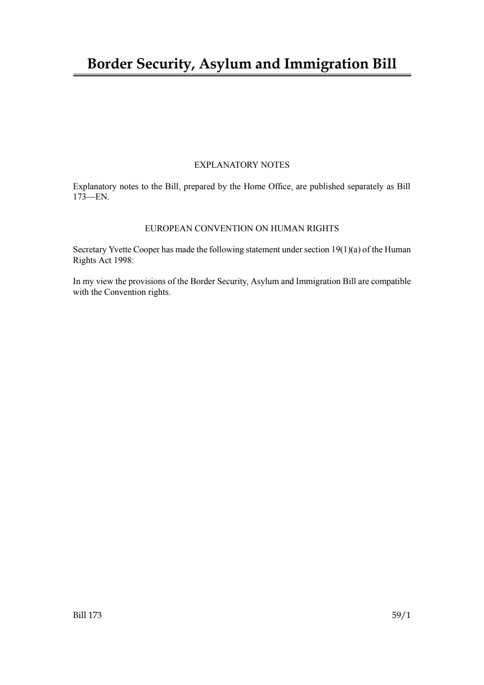 Border Security, Asylum and Immigration Bill