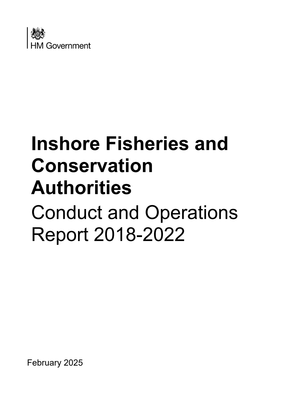 Inshore Fisheries and Conservation Authorities. Conduct and Operations Report 2018-2022