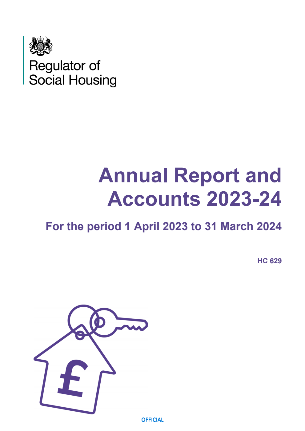 Regulator of Social Housing Annual Report and Accounts 2023-24 for the period 1 April 2023 to 31 March 2024