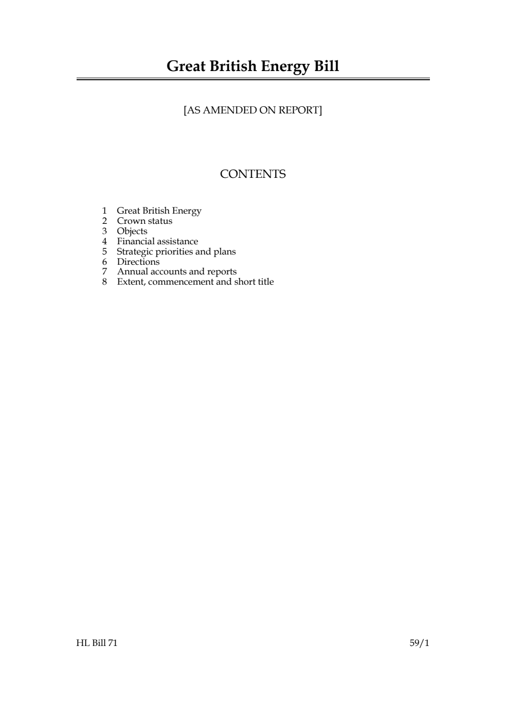 Great British Energy Bill [as amended on Report]