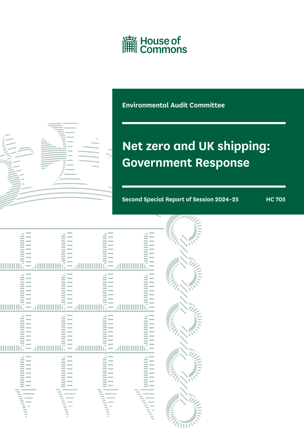 Environmental Audit Committee 2nd Special Report. Net zero and UK shipping: Government Response
