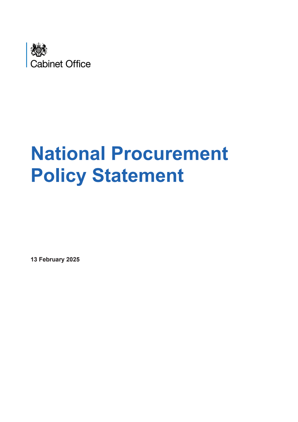 National Procurement Policy Statement