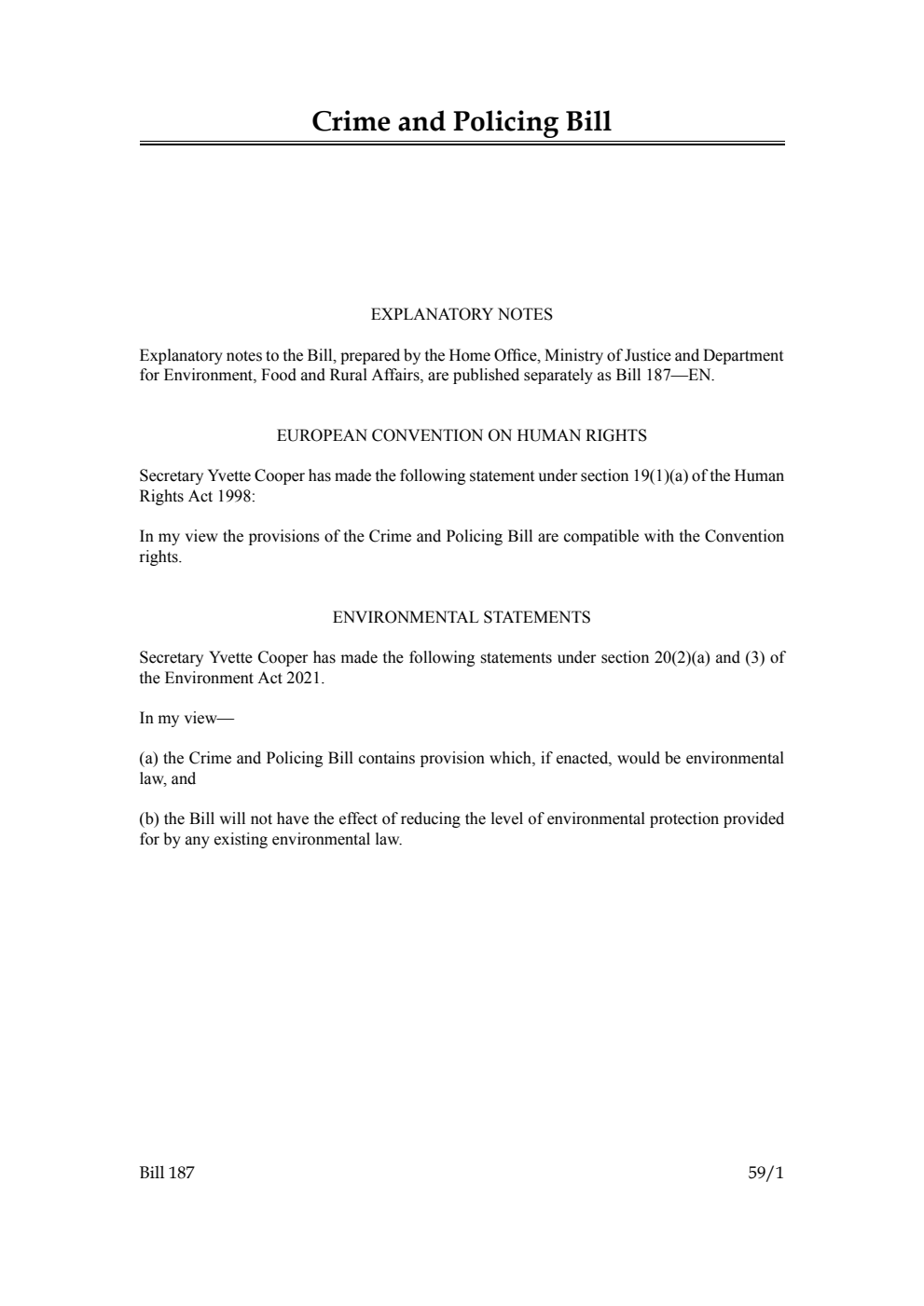 Crime and Policing Bill