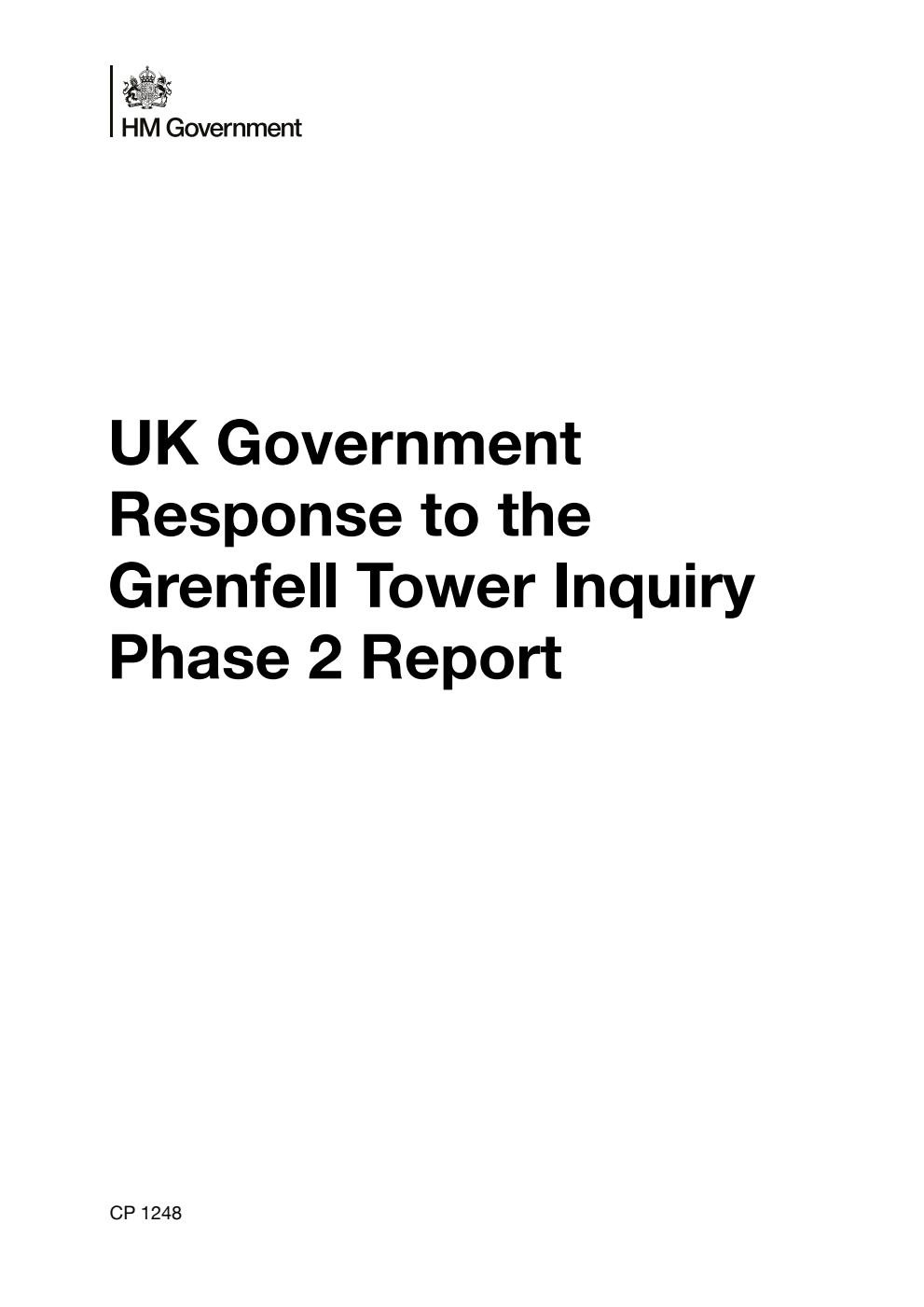 UK Government Response to the Grenfell Tower Inquiry Phase 2 Report