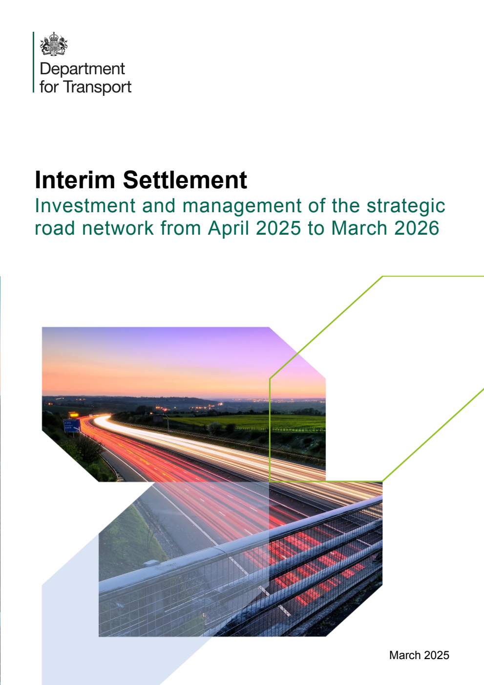 Interim Settlement. Investment and management of the strategic road network from April 2025 to March 2026