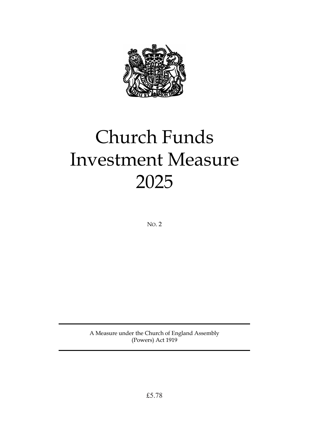 Church Funds Investment Measure 2025