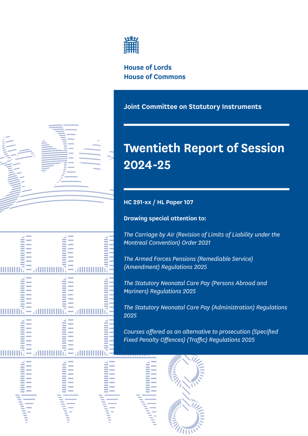 Joint Committee on Statutory Instruments 20th Report of Session 2024-25