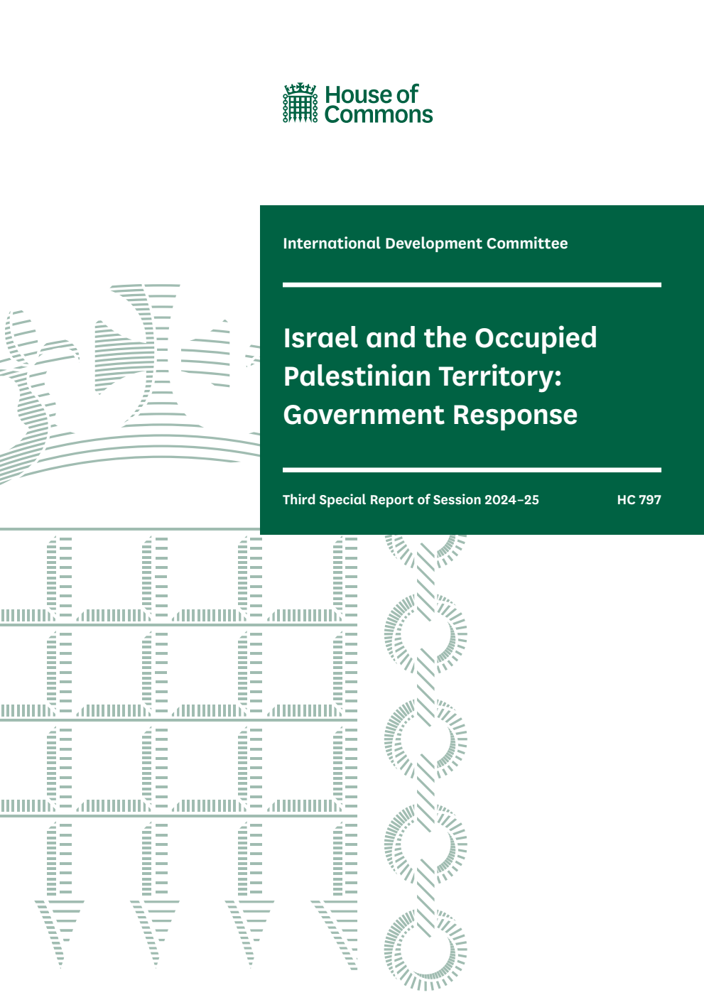 International Development Committee 3rd Special Report. Israel and the Occupied Palestinian Territory: Government Response