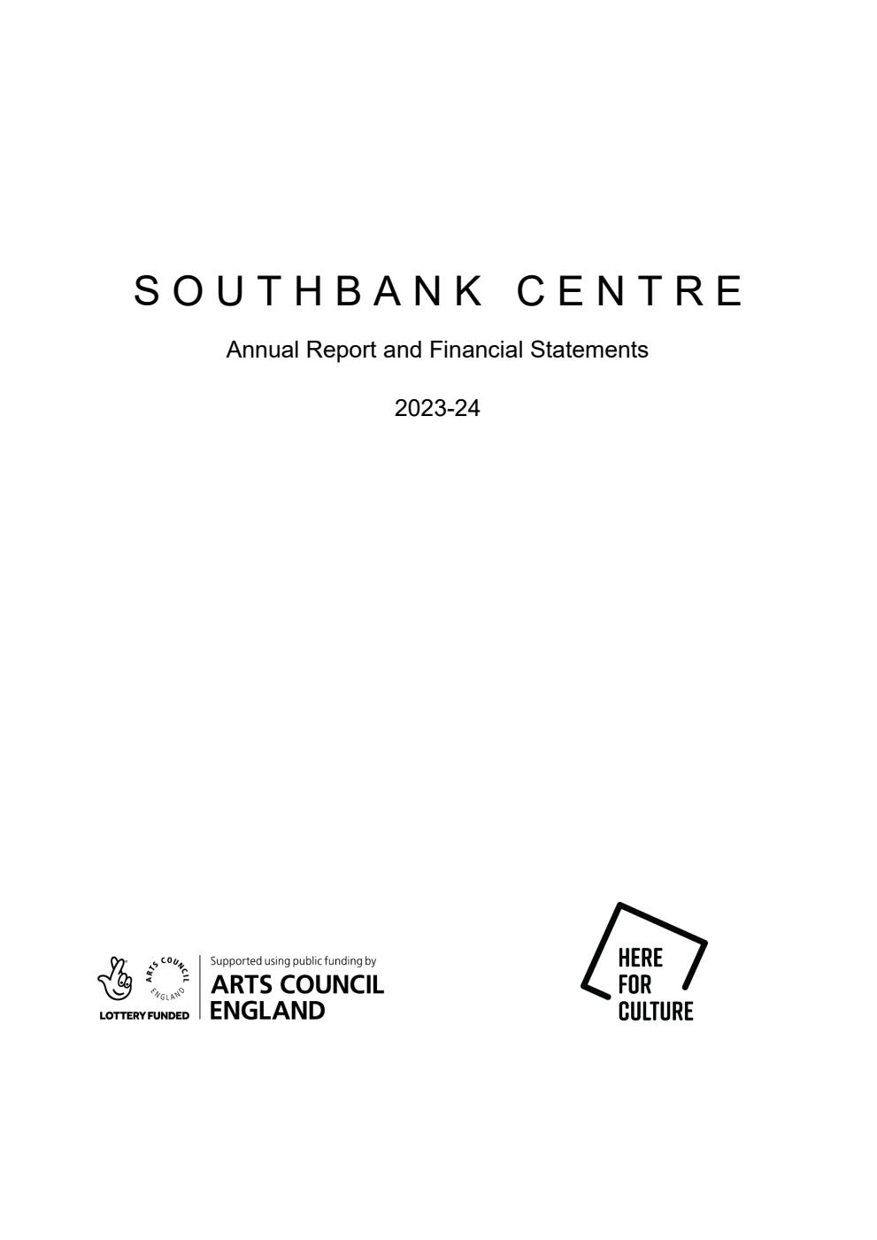 Southbank Centre Annual Report and Financial Statements 2023-24