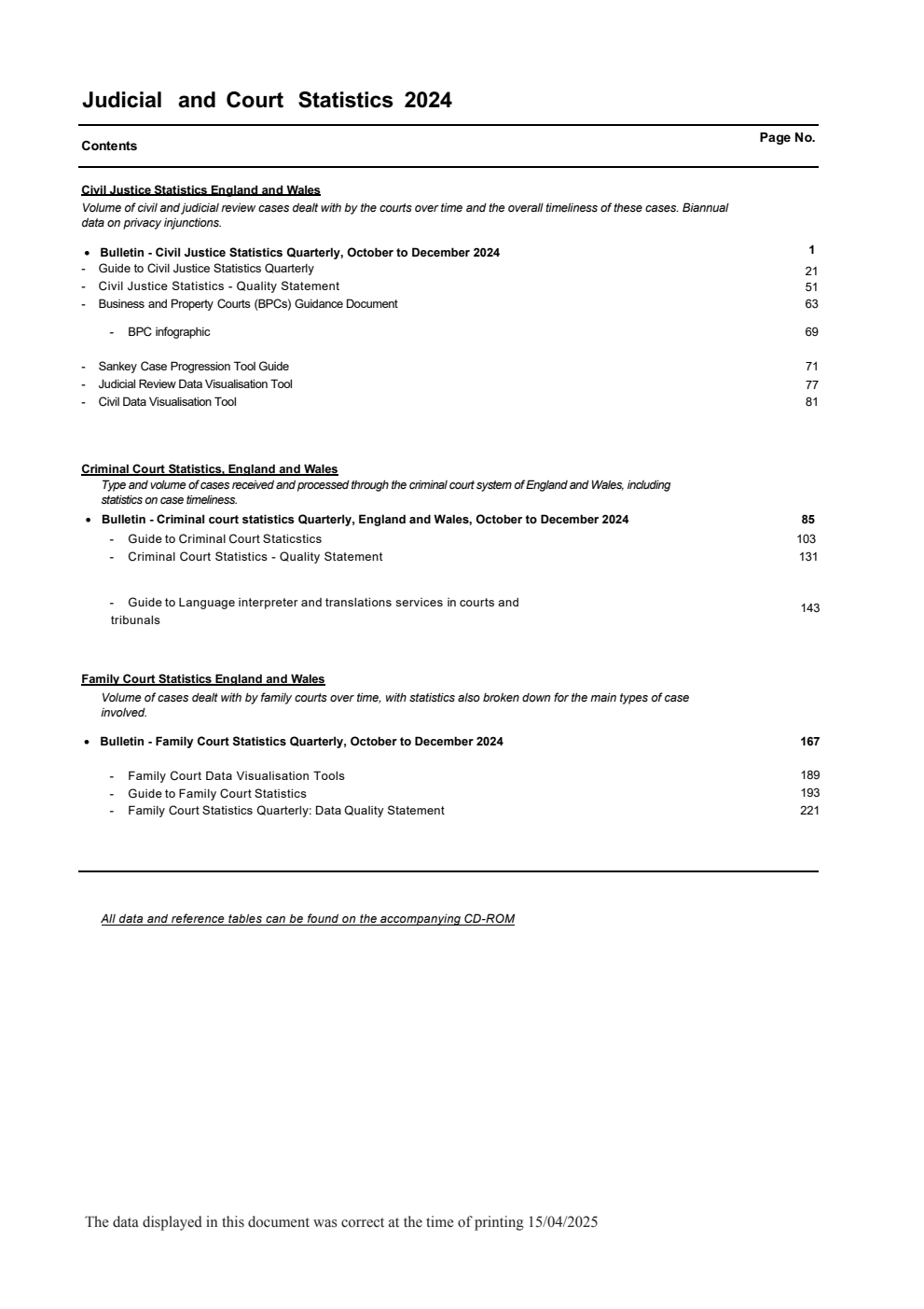 Judicial and Court Statistics 2024