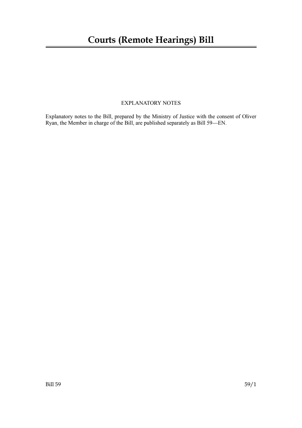 Courts (Remote Hearings) Bill