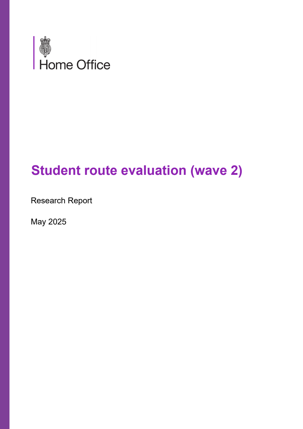 Home Office Research Report Student route evaluation (wave 2)
