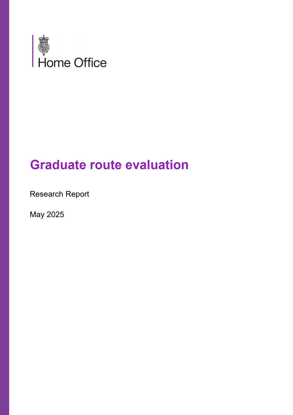 Home Office Research Report Graduate route evaluation