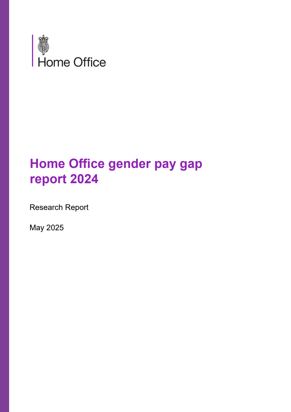 Home Office Research Report Home Office gender pay gap report 2024