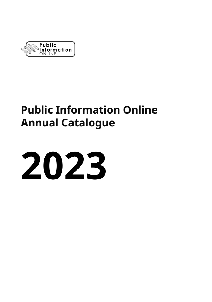 The Public Information Online Annual Catalogue 2023