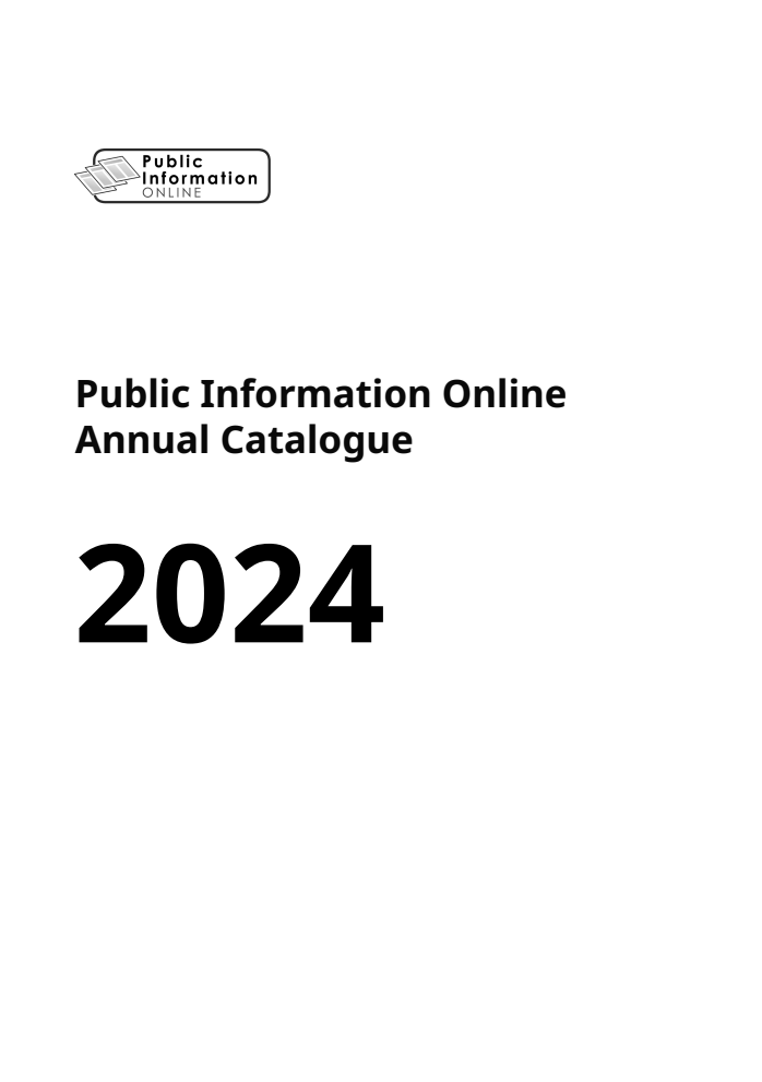 The Public Information Online Annual Catalogue 2024